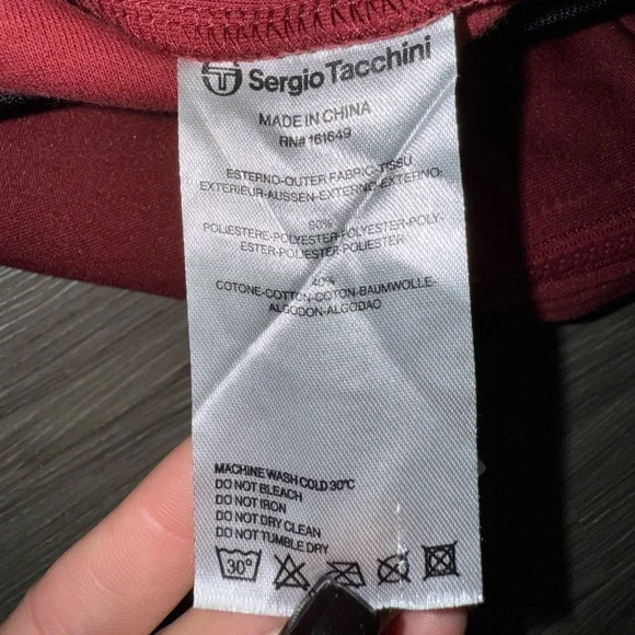 Vintage Sergio Tacchini Track Jacket Red & Black Men’s Size XL - Picture 5 of 7